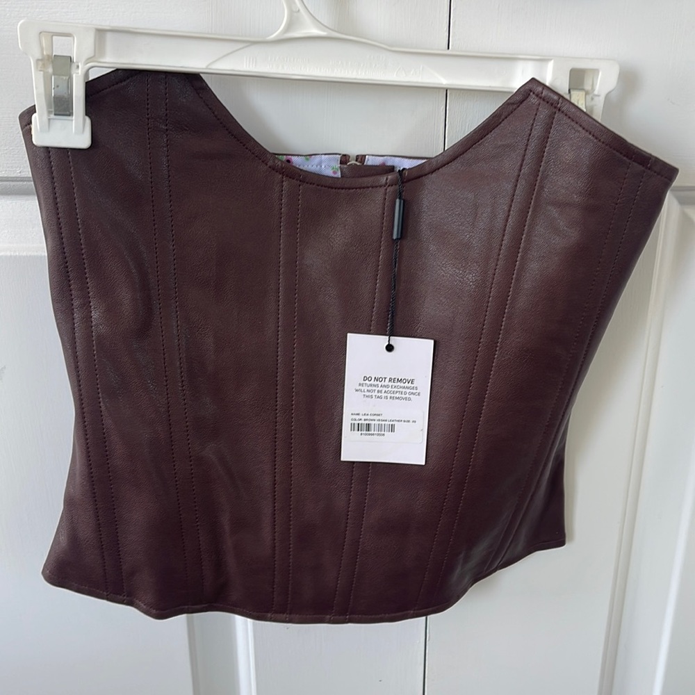 Miaou faux leather bustier size xs sold out on revolve